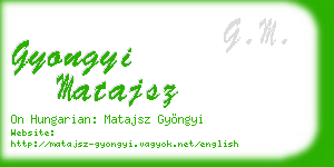 gyongyi matajsz business card